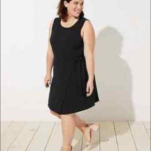 LOFT Black Tie Side Stretchy Tank Dress